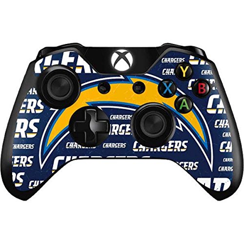 Skinit Decal Gaming Skin Compatible with Xbox One Controller - Officially Licensed NFL Los Angeles Chargers Blue Blast Design