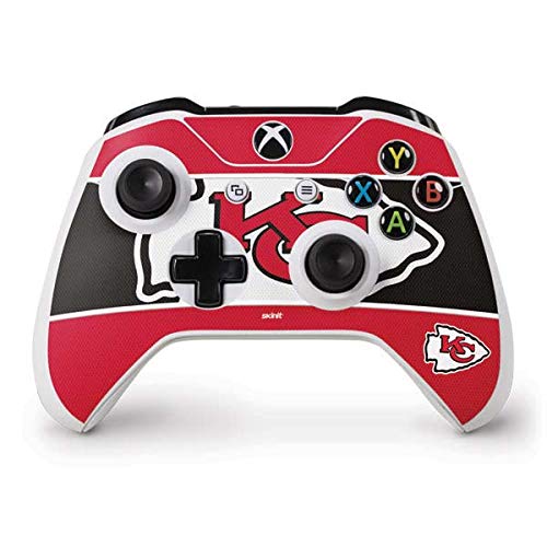 Skinit Decal Gaming Skin Compatible with Xbox One S Controller - Officially Licensed NFL Kansas City Chiefs Zone Block Design