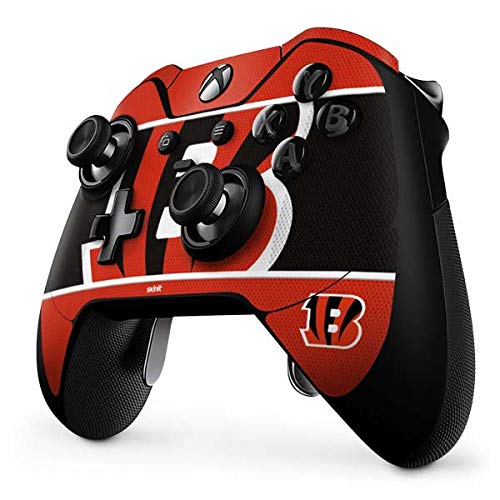 Skinit Decal Gaming Skin Compatible with Xbox One Elite Controller - Officially Licensed NFL Cincinnati Bengals Zone Block Design