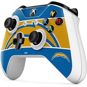 Skinit Decal Gaming Skin Compatible with Xbox One S Controller - Officially Licensed NFL Los Angeles Chargers Zone Block Design