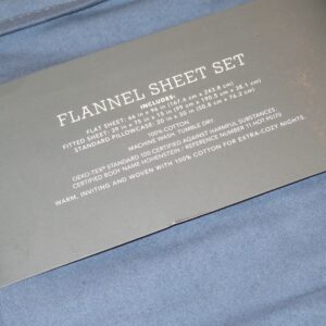 Threshold Flannel Sheet Set Solid Blue Ionic Sky Twin 100% Cotton