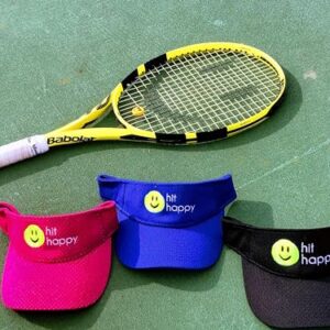 Tennis Happies Tennis Visor Hit Happy, Adjustable Strap, Perfect for On The Court Or Off (Pink), One Size