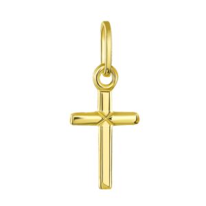 jewelry america 14k yellow gold simple small cross charm pendant