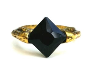 horcrux sorcerer's stone ring crystal resurrection stone ring deathly horcruxes retro bronze (black)