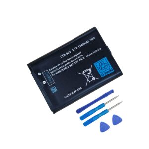 for Nintendo 3DS 2DS XL 2DS Game Console Replacement Battery CTR-003 1300mAh 3.7V + Tools