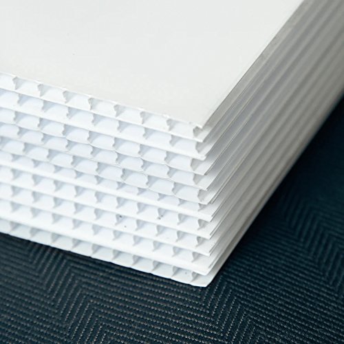 T-SIGN Corrugated Plastic Sheets Coroplast Sign Blank Board, 24 x36 Inches 3/16 Inches Thick for A-Frame Replacement Poster Sheets, 2 Pack White Blanks Sign