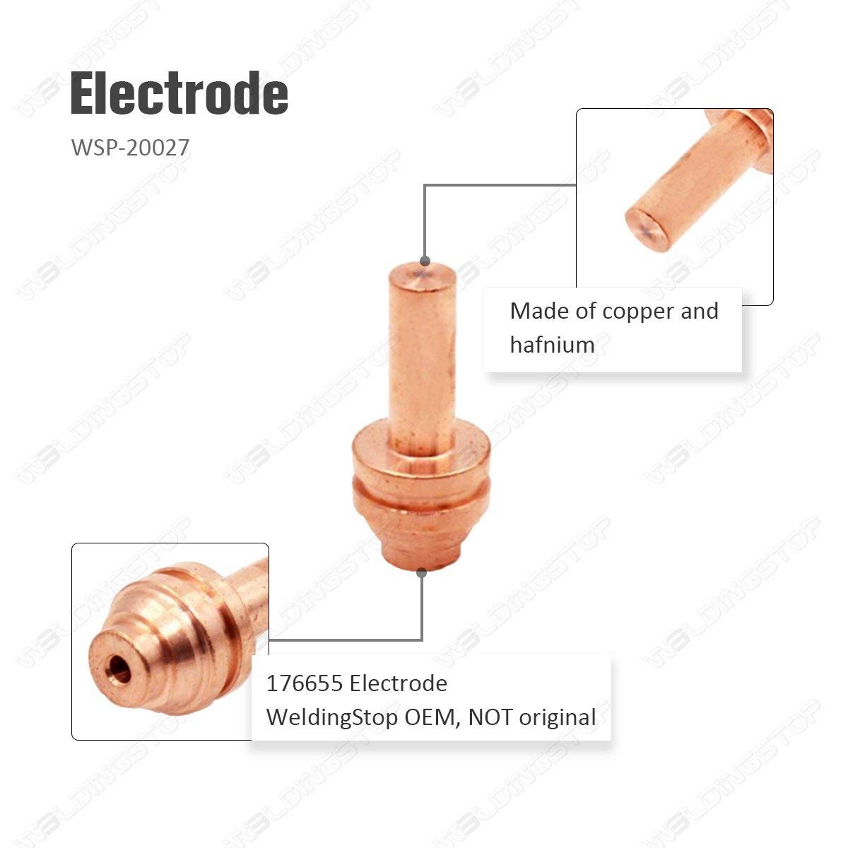 Plasma Electrode for Miller Spectrum 375/375 X-treme Cutter ICE-25C ICE-27C ICE-27T PK-10