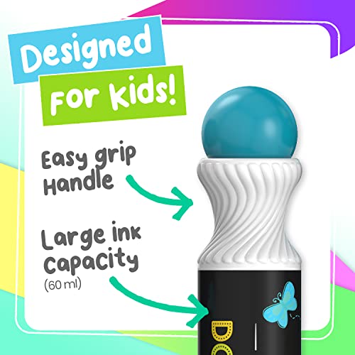 Chalkola 10 Washable Dot Markers for Toddlers - Paint Dotters, Bingo Markers Daubers | Dot Art Markers for Kids & Preschool, Dabbers Dot Paint Marker | Dot Markers for Kids with Free Activity Book