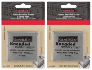 2-pack - general pencil jumbo grey kneaded eraser