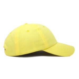 DALIX Baseball Cap Dad Hat Plain Men Women Cotton Adjustable Blank Yellow