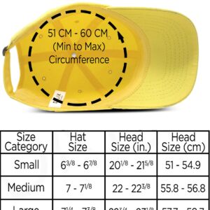 DALIX Baseball Cap Dad Hat Plain Men Women Cotton Adjustable Blank Yellow