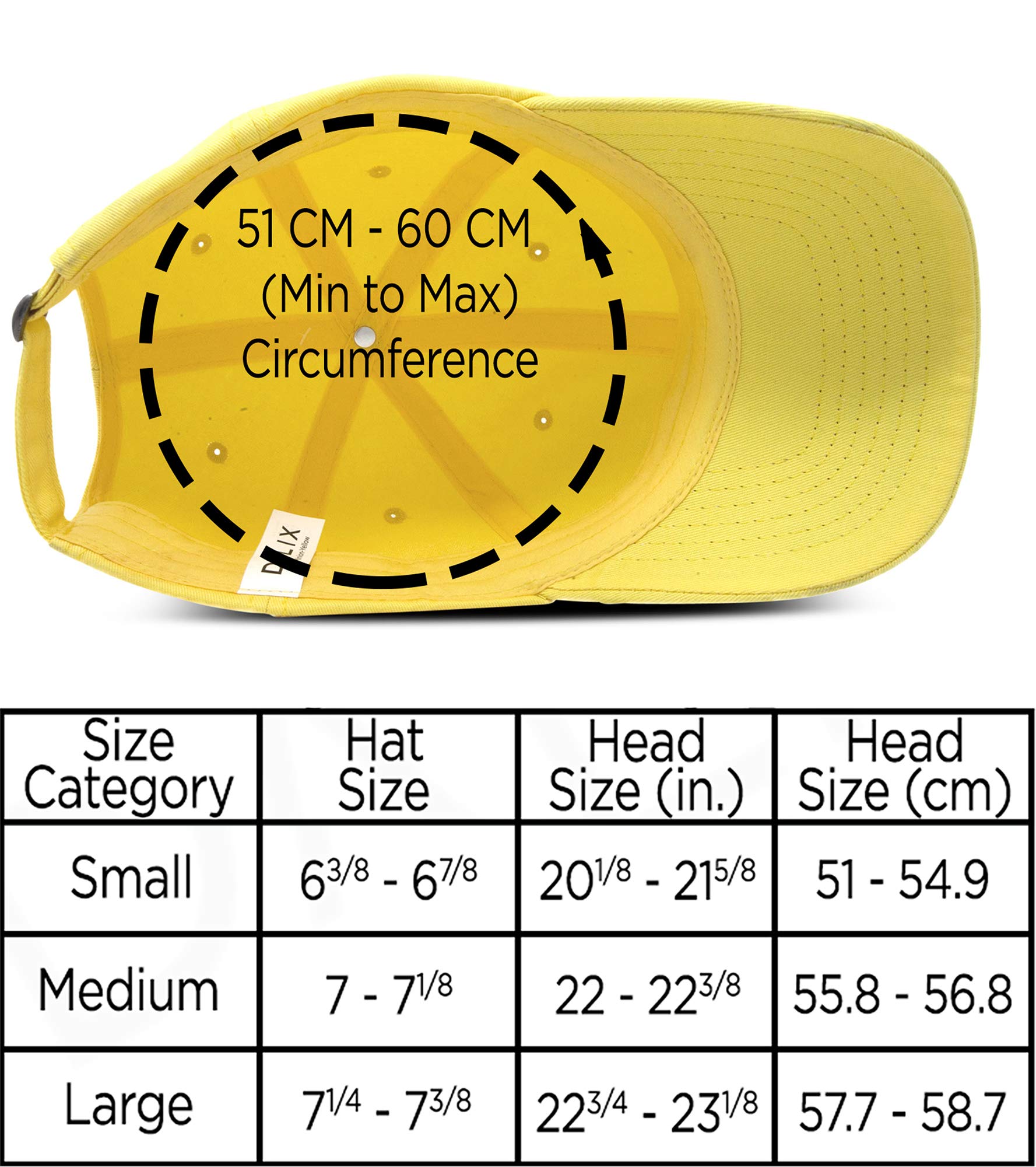 DALIX Baseball Cap Dad Hat Plain Men Women Cotton Adjustable Blank Yellow