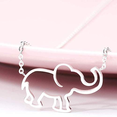 VAttract Good Luck Elephant Jewelry Necklace Silver Charm Pendant Necklaces for Women and Teen Girls Birthday Gifts Adjustable 16 Inch