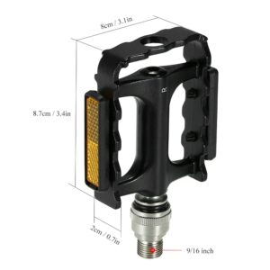 Lixada Mountain Bike Pedals,Mountain Bicycle Pedals Quick Release Pedals Cycling Platform Pedal with Pedal Extender Adapter