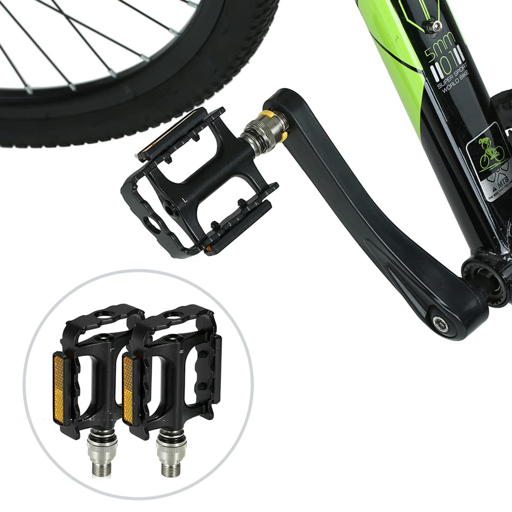 Lixada Mountain Bike Pedals,Mountain Bicycle Pedals Quick Release Pedals Cycling Platform Pedal with Pedal Extender Adapter