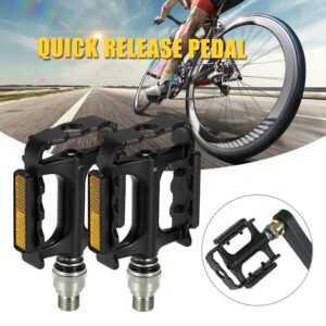 Lixada Mountain Bike Pedals,Mountain Bicycle Pedals Quick Release Pedals Cycling Platform Pedal with Pedal Extender Adapter