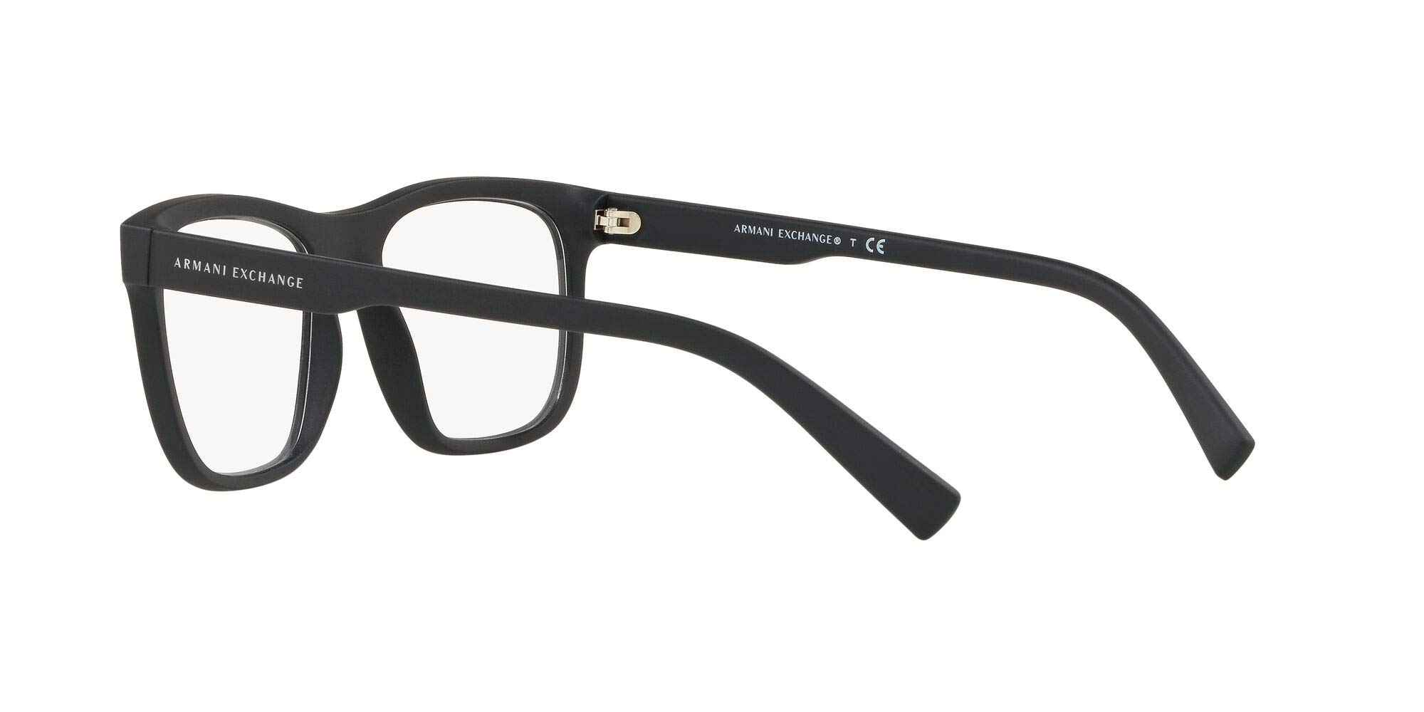 A|X ARMANI EXCHANGE Men's AX3050 Square Prescription Eyeglass Frames, Matte Black/Demo Lens, 53 mm