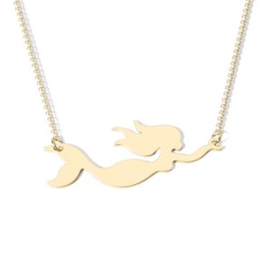 tsd 14k yellow gold mermaid vibes cutout necklace by jewlr