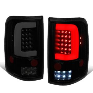 dna motoring tl-f15004-led-3d-bksm-g2 led 3d tail light assembly driver & passenger side [compatible with 04-08 ford f150 lobo]