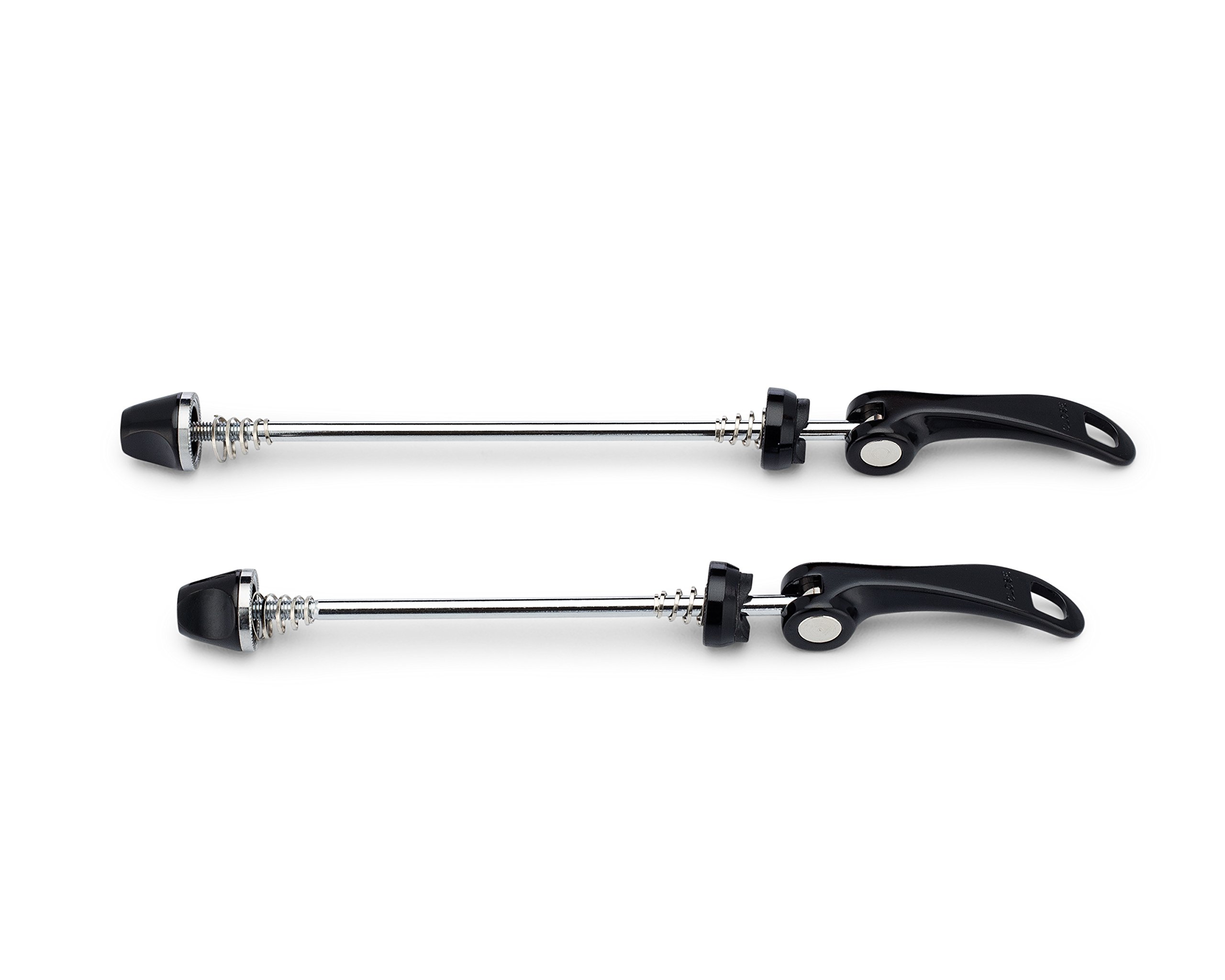 BW USA MTB Quick Release Bicycle Skewer Set - Front and Rear Mountain Bike QR Axle Skewers - Black