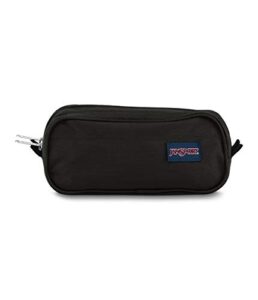 jansport large accessory pouch - secure storage space for pens, power cords, pencil case, ideal for everyday essentials, 1.3l, black