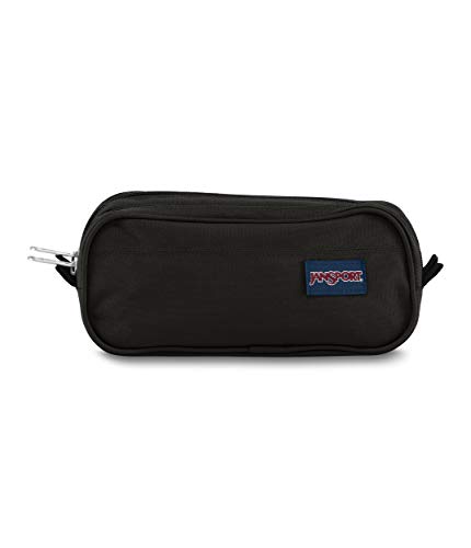 JanSport Large Accessory Pouch - Secure Storage Space for Pens, Power Cords, Pencil Case, Ideal For Everyday Essentials, 1.3L, Black