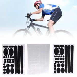 Bike Frame Sticker Decals, Chainstay and Frame Sticker Protector Kit Black Cycle Decorating Film (Clear)