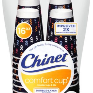 Chinet Comfort-Cup 72 Count Double-Wall Hot Cups & Lids, 16 Ounce