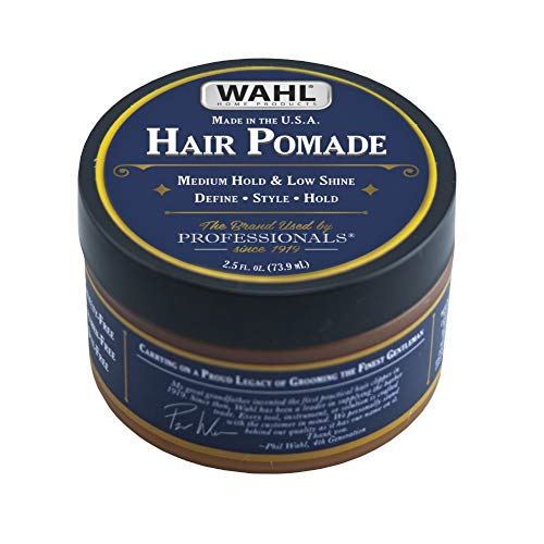 WAHL Hair Pomade for Styling with Essential Manuka/Meadowfoam Seed/Clove & Moringa Oil for Control Hold Shine - Model 805611A