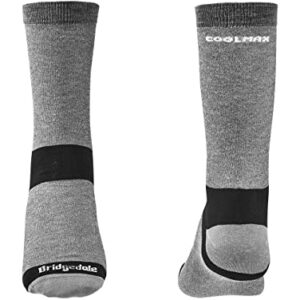 Bridgedale Men's Coolmax Base Layer Liner Socks - 2 Pack, Grey, X-Large