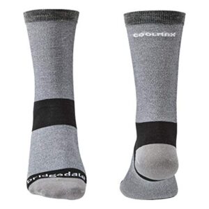 Bridgedale Men's Coolmax Base Layer Liner Socks - 2 Pack, Grey, X-Large