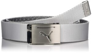 puma golf 2019 men's reversible web belt (one size), bright white