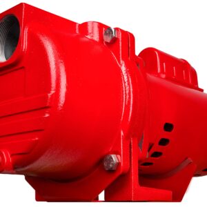 Red Lion RL-SPRK-200-BR, 230 Volt, 2HP, 77 GPH, Sprinkler/Irrigation Pump with Brass Impeller, Red, 97102002