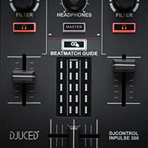 Hercules DJ Control Inpulse 300 | 2 Channel USB Controller, with Beatmatch Guide, DJ Academy and Full DJ Software DJUCED Included