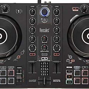 Hercules DJ Control Inpulse 300 | 2 Channel USB Controller, with Beatmatch Guide, DJ Academy and Full DJ Software DJUCED Included