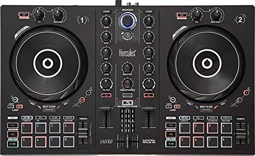 Hercules DJ Control Inpulse 300 | 2 Channel USB Controller, with Beatmatch Guide, DJ Academy and Full DJ Software DJUCED Included