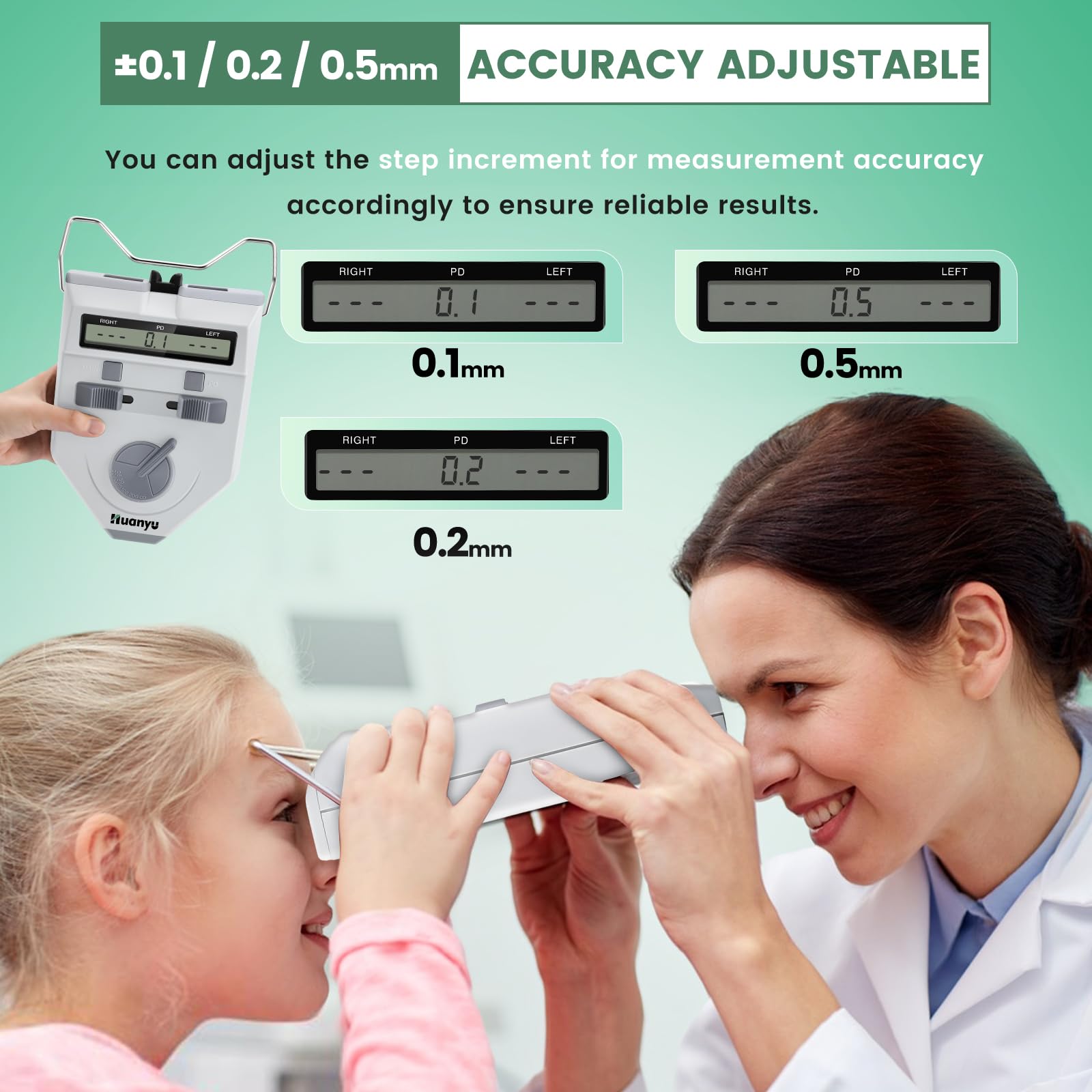 Huanyu Optical Digital Pupilometer 45-82mm Pupil Meter PD Meter Pupil Distance Meter Optical Instrument CE Approved (LY-9AT)