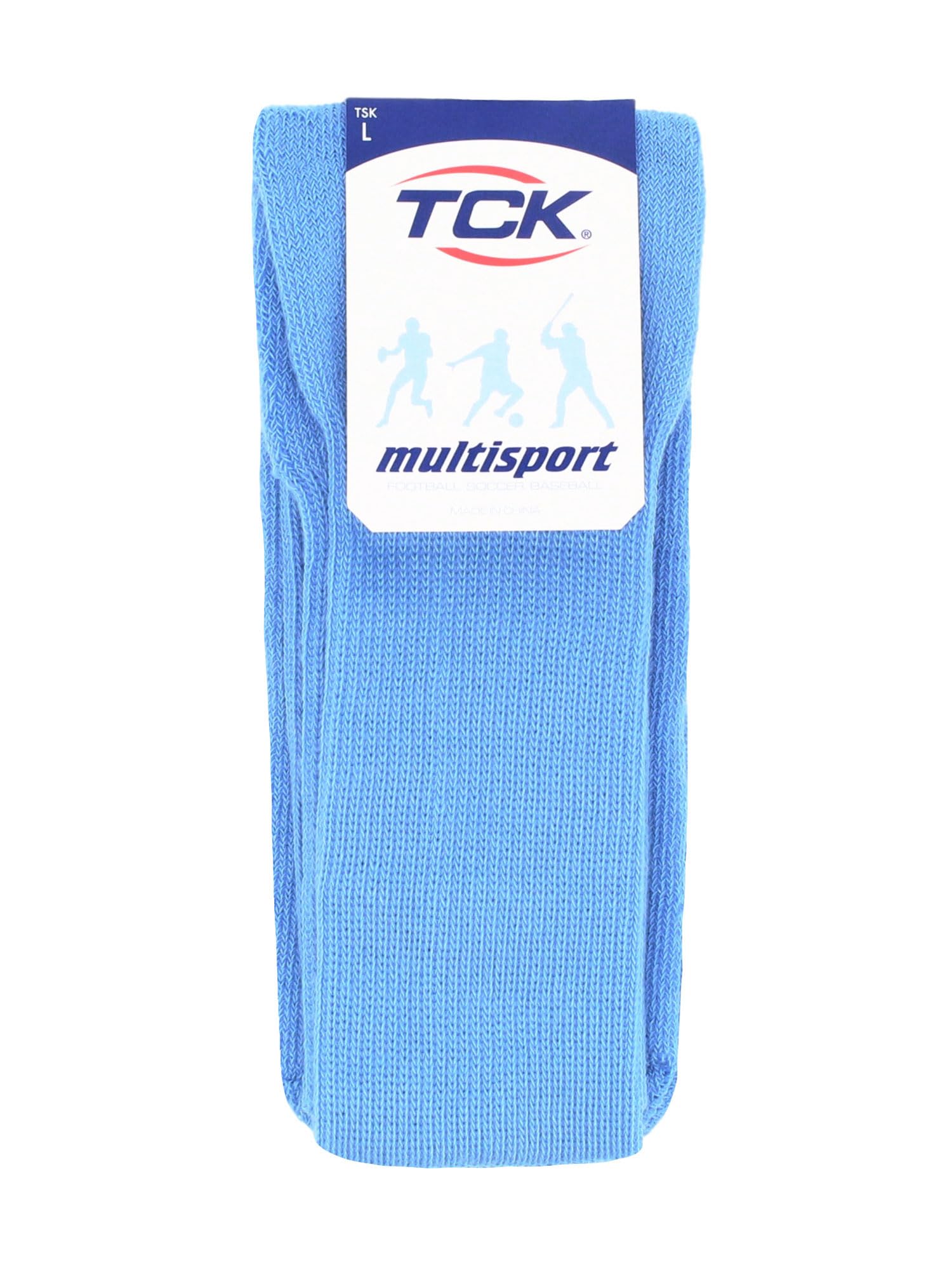 TCK TS All Sport Polyester Baseball Football Soccer Volleyball Tube Sock (Columbia Blue, Medium)