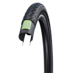 schwalbe - marathon ebike and touring wire clincher bike tire | 700 x 28 | performance line | black/reflective