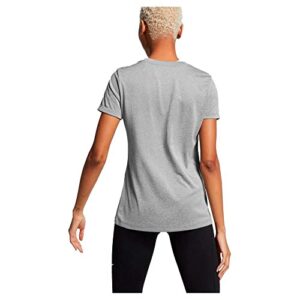 Nike Women's Dry Legend Training T Shirt (Dark Grey Heather/Black, Medium)