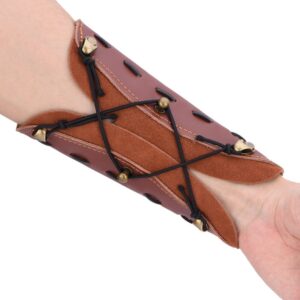 Dilwe Arm Guard, Shooting Archery Arrow Leather Arm Guard Strap Armband For Hunting Shooting Bow