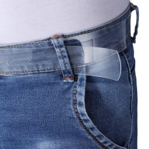 FENICAL Women Belt Joker Resin Plastic Full Transparent Belt Round Shape Buckle Belt Jeans Accessories, 1