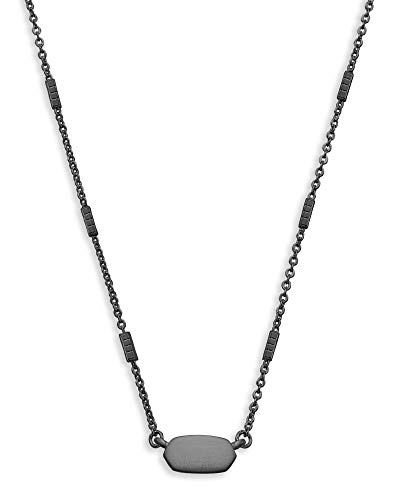 Kendra Scott Fern Pendant Necklace for Women, Dainty Fashion Jewelry, Gunmetal-Plated