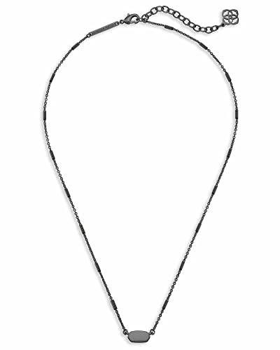 Kendra Scott Fern Pendant Necklace for Women, Dainty Fashion Jewelry, Gunmetal-Plated