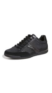 boss men's saturn sneakers, black, 12 medium us