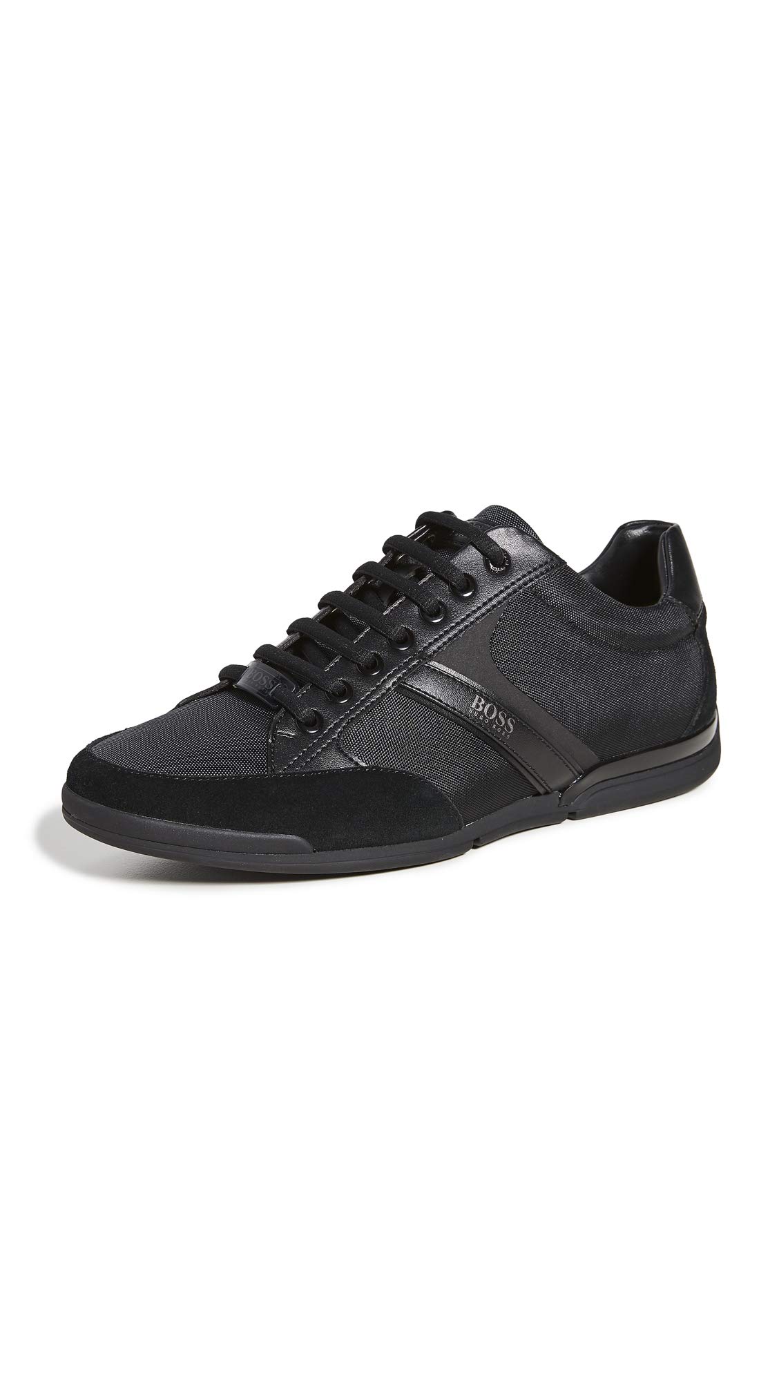 BOSS Men's Saturn Sneakers, Black, 12 Medium US