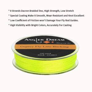 Green Floating 7F WF Fly Fishing Line Kit 7 WT Fly Fishing Line Leader Braided Backing Fish Line