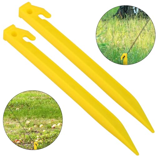 GDLPZM 24pcs Plastic Tent Pegs Durable Spike Hook Awning Camping Caravan Pegs Accessory