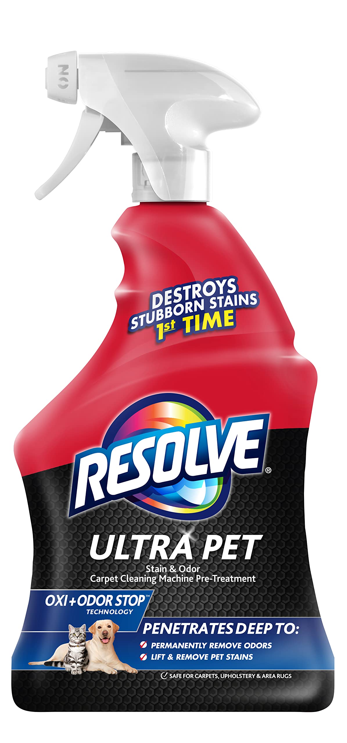 Resolve Ultra Pet Odor and Stain Remover Spray, Carpet Cleaner, 32oz (Pack of 1)