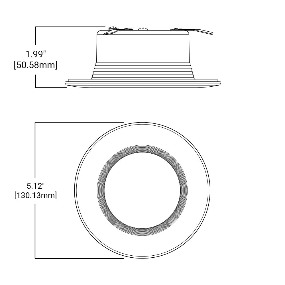 HALO RL 4 in. White Integrated LED Recessed Ceiling Light Retrofit Trim with Selectable CCT (2700K-5000K)